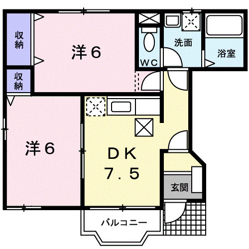 コ－タコ－トＡの間取り