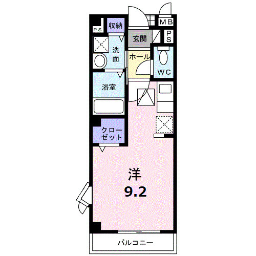 【間取り】 | プレステージ | ワンルームです