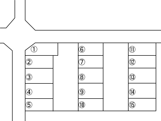 雄町月極駐車場の区画図