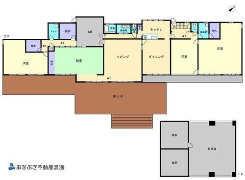 岡山市北区菅野　戸建の間取り|4LDK＋5S（Sは納戸です。）