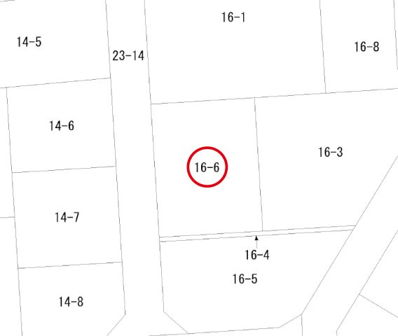 足利市借宿町１丁目の売地の区画図