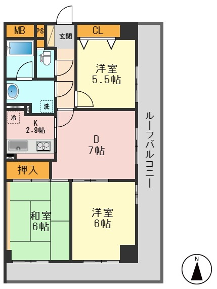 ステーションハイツ高砂の間取り|間取図