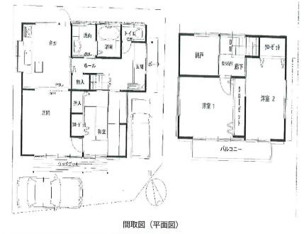 杉戸町倉松4丁目　中古一戸建ての間取り|人気の角地で陽当たり・風通し良好です♪
