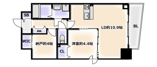 【間取り】 | セレニテフラン難波