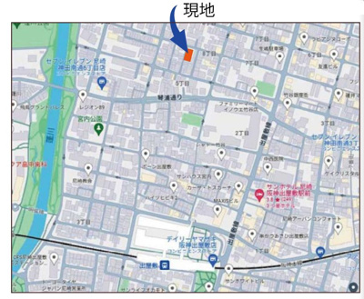 【地図】 | 2023年建築！出屋敷の一棟収益アパート！