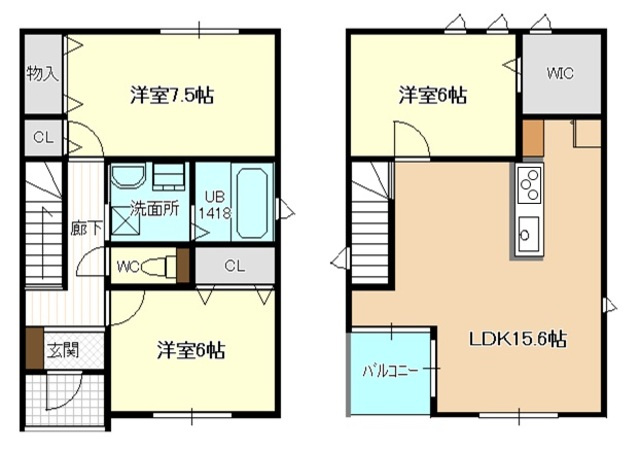 鴨池７９コダテックスⅡＣの間取り