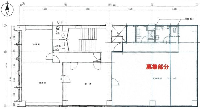 新宿区大久保２丁目の事務所の間取り
