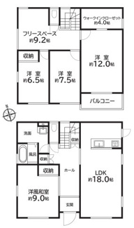 【間取り】 | 笛吹市石和町井戸 オール電化H18年築中古住宅 大型建物 | 144.91ｍ2の大型建物　平成18年築で大変綺麗にお使いです。