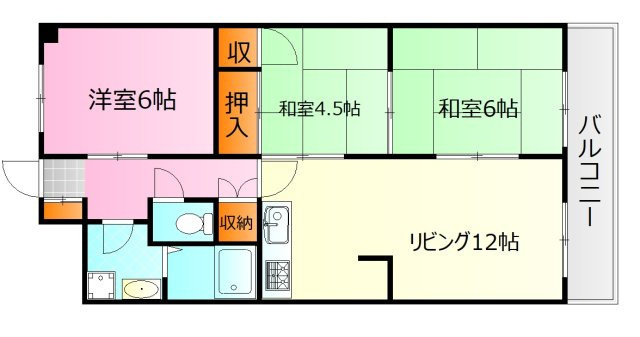【間取り】 | グリーンハイツアサダ