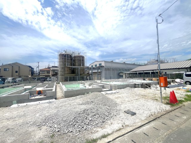 京阪本線『淀』駅まで徒歩８分♪お財布にも優しいオール電化４ＬＤＫ住宅◎伏見区淀下津町１期の外観|外観(２０２４年７月撮影)
現況建築中