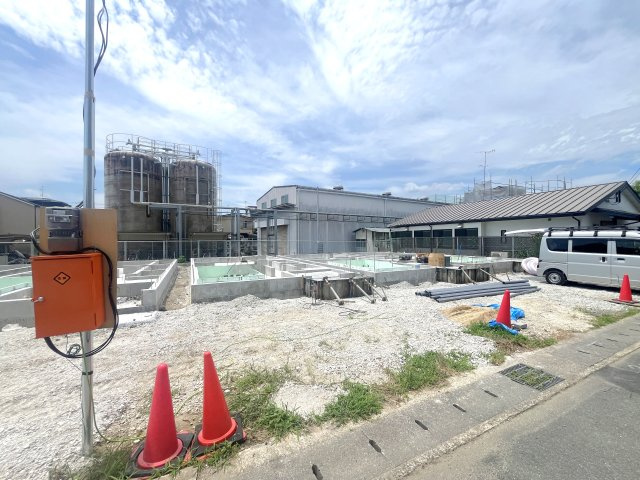 京阪本線『淀』駅まで徒歩８分♪お財布にも優しいオール電化４ＬＤＫ住宅◎伏見区淀下津町１期の外観|外観(２０２４年７月撮影)
現況建築中