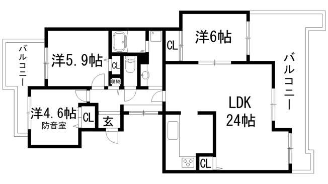 【間取り】 | パラツィーナセシリア仁川弐番館