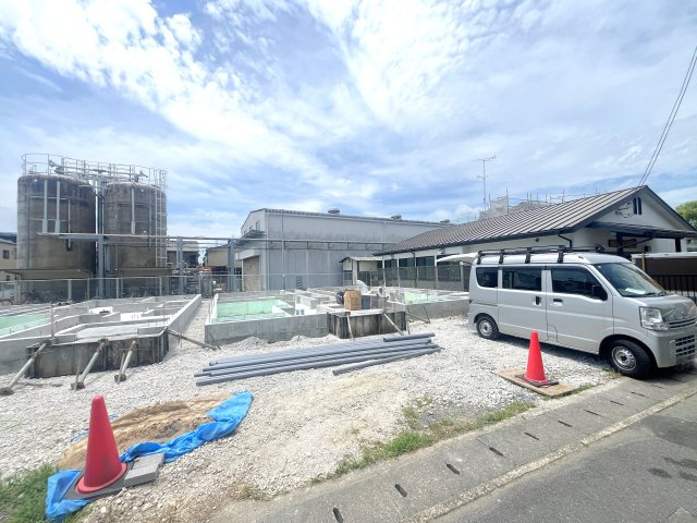 京阪本線『淀』駅まで徒歩８分♪お財布にも優しいオール電化４ＬＤＫ住宅◎伏見区淀下津町１期の外観|外観(２０２４年７月撮影)
現況建築中