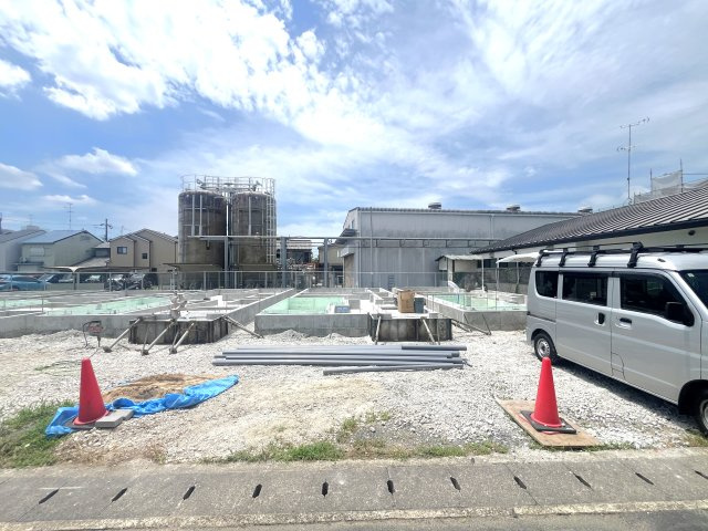 京阪本線『淀』駅まで徒歩８分♪お財布にも優しいオール電化４ＬＤＫ住宅◎伏見区淀下津町１期の外観|外観(２０２４年７月撮影)
現況建築中