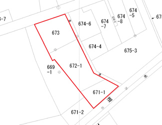 【土地図】 | 塩冶町売土地131.14坪【更地渡し】