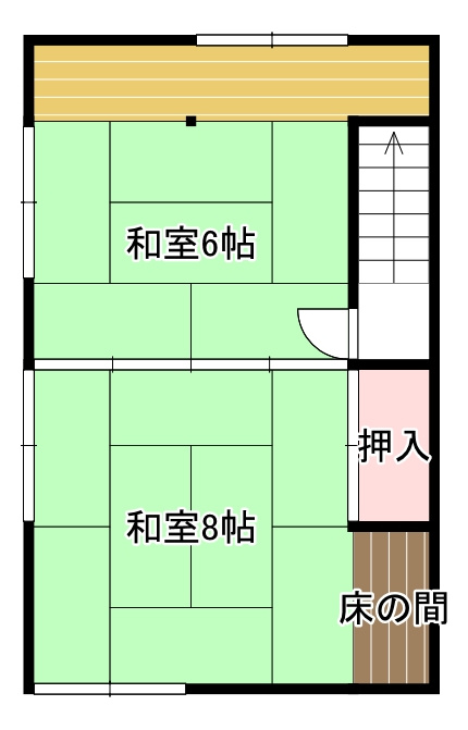 西町広又貸家の間取り|2階間取
