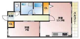 【間取り】 | パレス大野 | 間取り