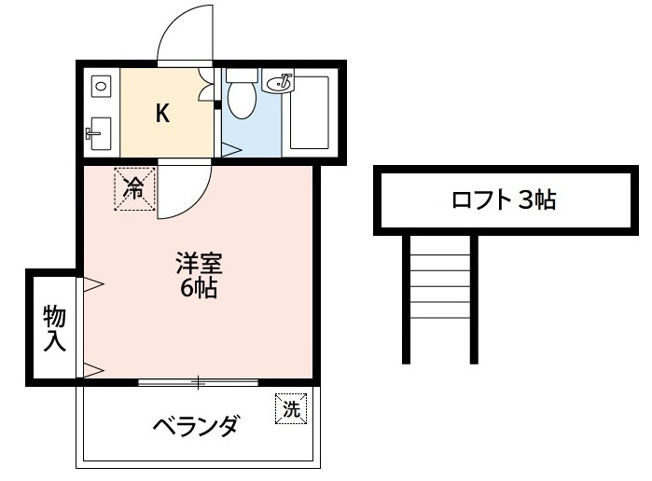 【間取り】 | パレス六名