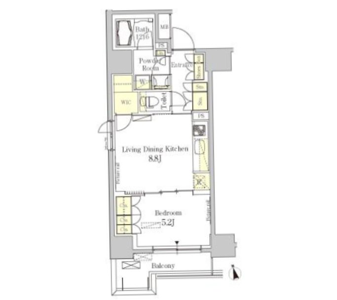 ParkAxis秋葉原Eastの間取り