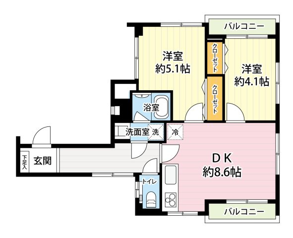 【間取り】 | 大橋マンション