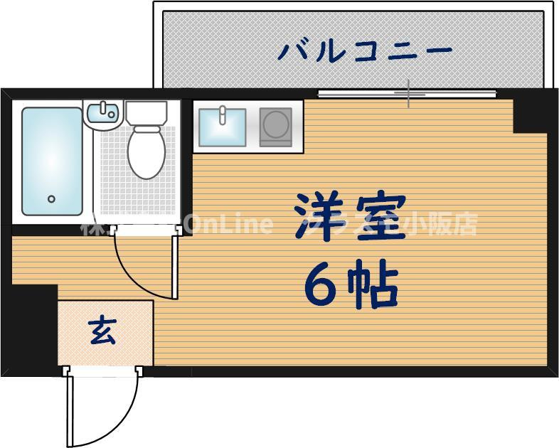 東大阪市長堂１丁目の賃貸マンションの間取り