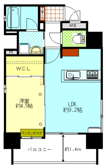 【間取り】 | ステディア白金 | 現況優先。