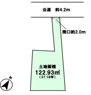 【土地図】 | 富士見市上沢　建築条件なし売地　東武東上線『鶴瀬駅』徒歩12分　【鶴瀬小学区】