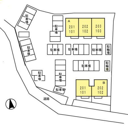 プラザセレステ　B　　刈谷市近郊の賃貸はクラスホーム刈谷店の駐車場