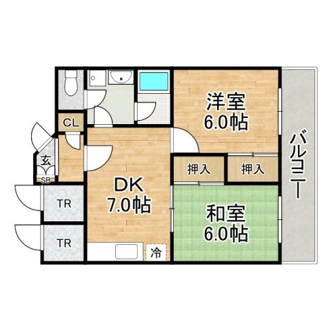 メゾンドール東条の間取り