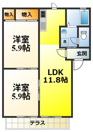 パーミーハイツの間取り