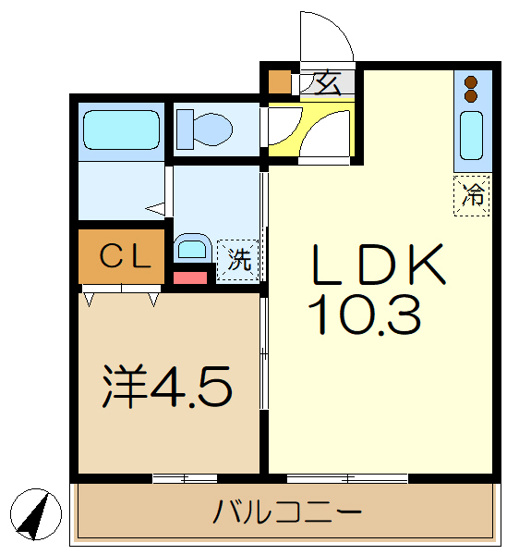 【間取り】 | ブリリアンス根岸