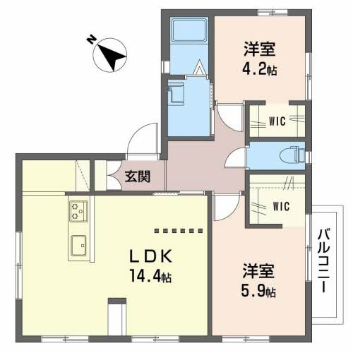メゾン・アベリエA棟の間取り