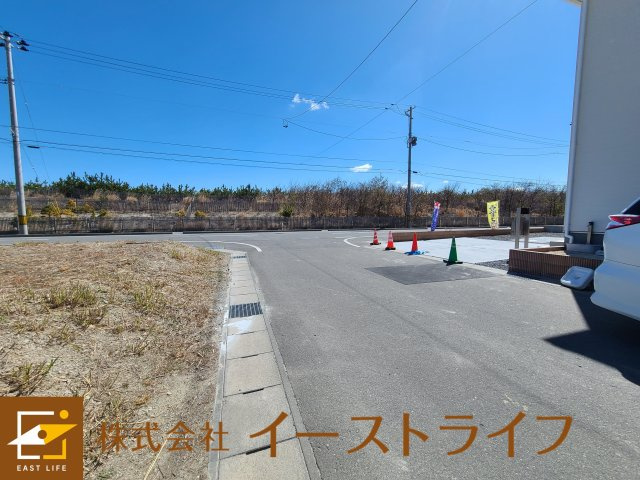【新築戸建】【特典付き】薄磯1丁目第1※子育て支援対象※の前面道路含む現地写真|北側6.0ｍの前面道路