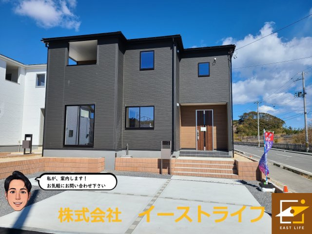 【新築戸建】【特典付き】薄磯1丁目第1※子育て支援対象※の外観|8号棟外観写真　いつでもご案内いたします！お気軽にお問い合わせ下さい。（担当：梶田　Tel：080-9052-9009）