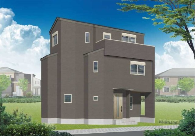 【横浜市旭区鶴ケ峰2丁目36-22全1棟新築戸建て】★仲介手数料無料★（鶴ケ峯小学校・西谷中学校）の外観パース