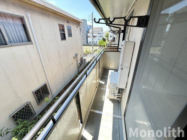 ハーベスト藤原B棟のバルコニー