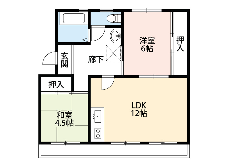 コーポ西栄　　刈谷市近郊の賃貸はクラスホーム刈谷店の間取り