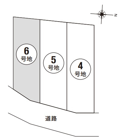 西宮市五月ヶ丘　新築一戸建ての区画図|全３区画