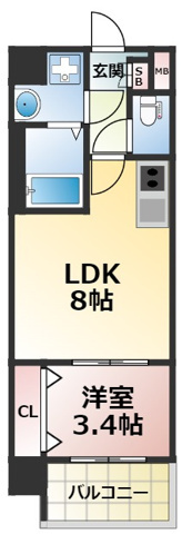Mv.imp大阪放出の間取り