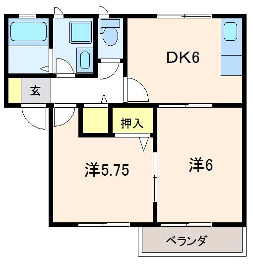 メゾン恋路Aの間取り