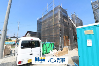 【外観】 | クレイドルガーデン山口市宮野下第８（１号棟） | 現地（2024年7月23日撮影）
上棟しました。