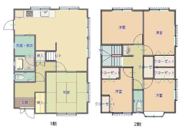 和歌山市栄谷戸建　オーナーチェンジ物件の間取り