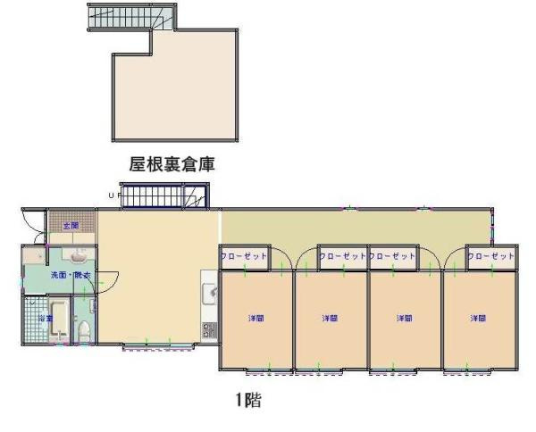 和歌山市園部　中古戸建の間取り