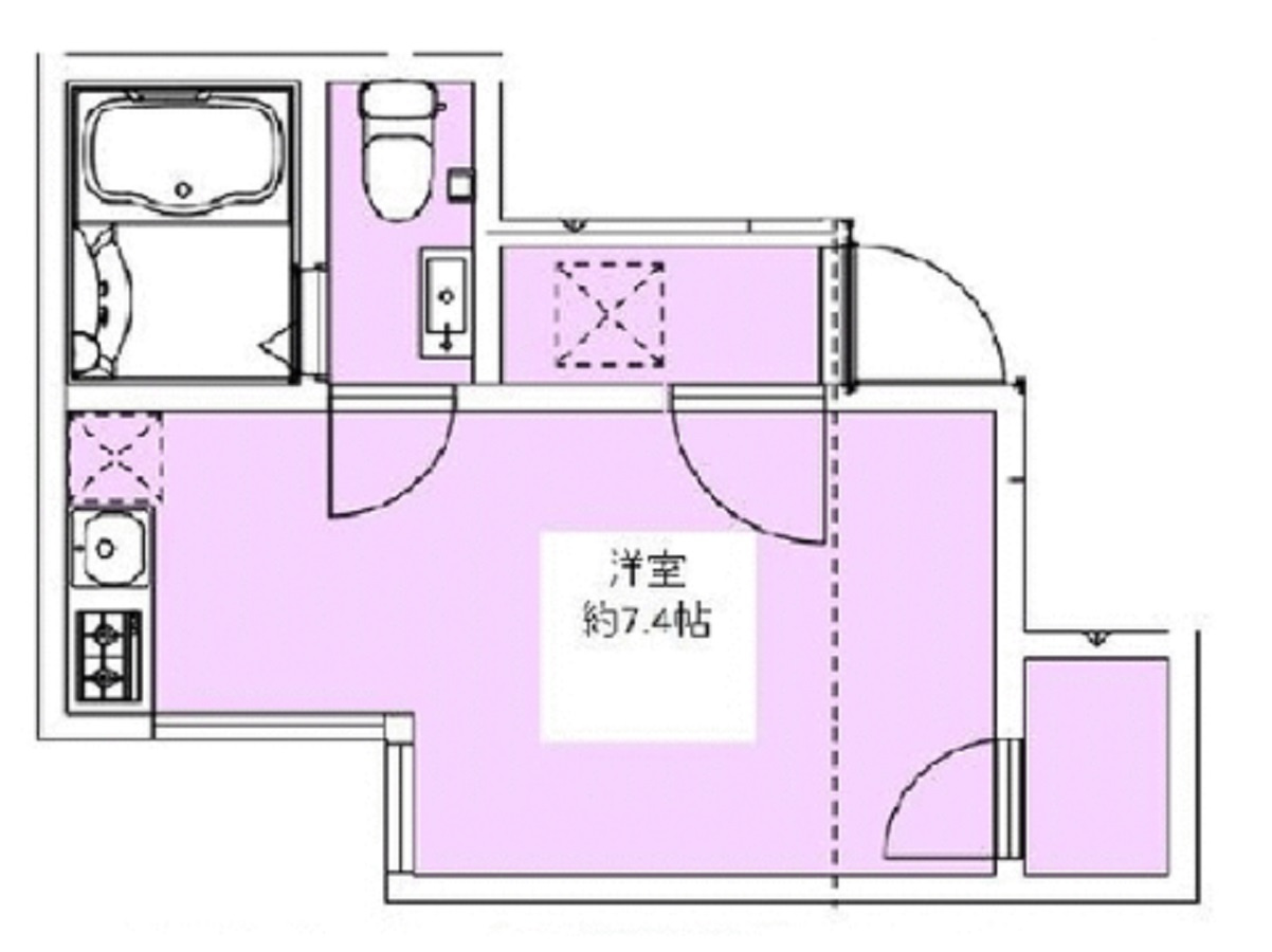 カサーディア蒲田の間取り|間取り　洋室7.4帖