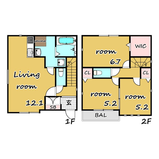 【間取り】 | MIYABI | ★ホームシアター★サウナ★駐車場2台★全居室収納★追炊機能★