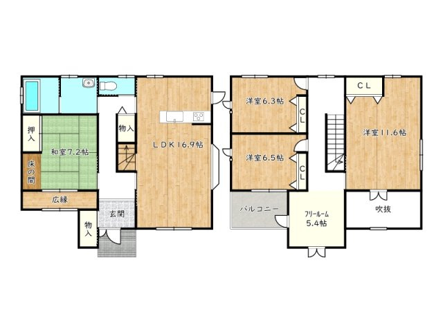 【間取り】 | 姫路市豊富町御蔭／中古戸建