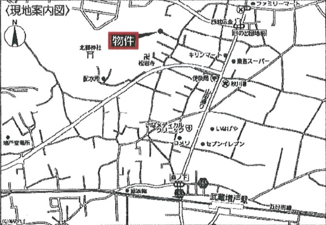 あきる野市伊奈　新築分譲　2号棟の地図