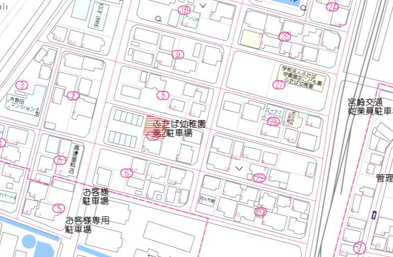 都城市松元町の売地の土地図