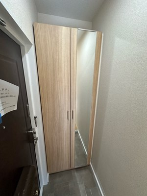 【玄関】 | ガーデン平尾PAT1 | シューズボックス付きで玄関すっきり片付きます！全身ミラー付きでお出かけの時の身だしなみ確認もばっちり☆