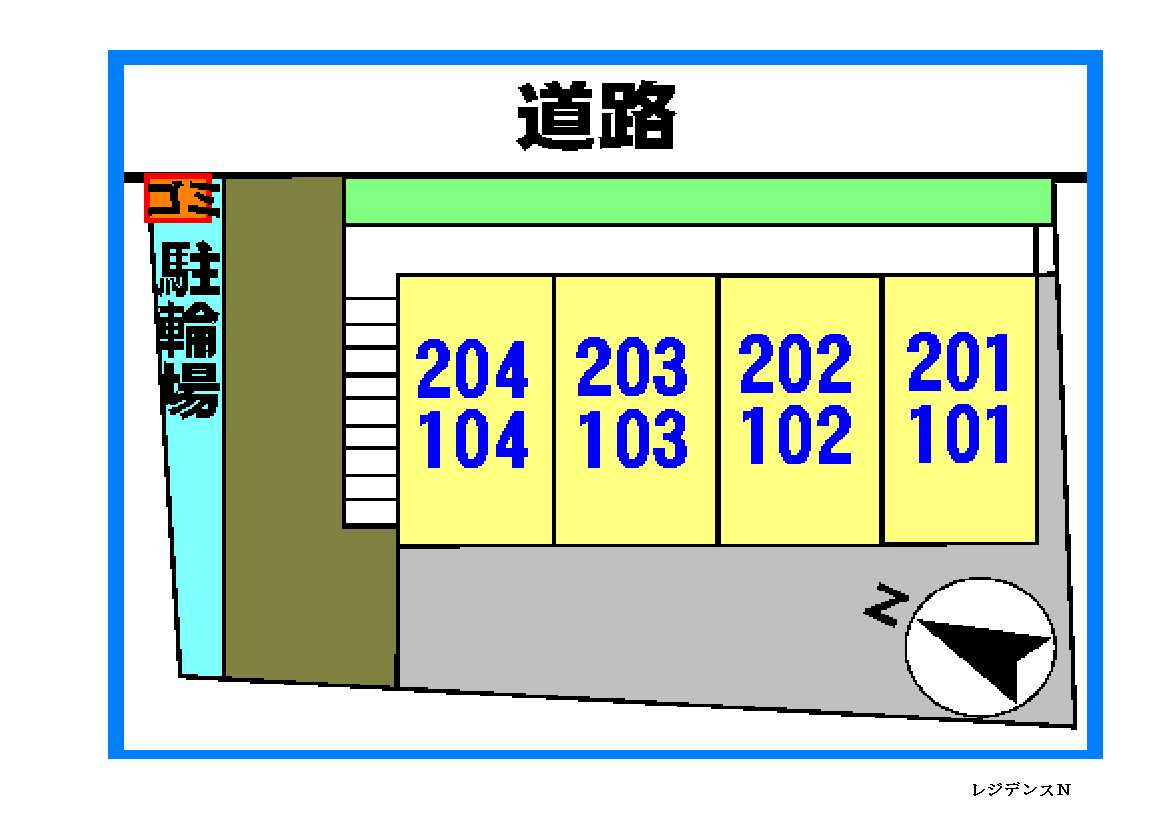 レジデンスＮの区画図